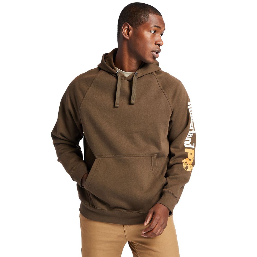 Timberland Φουτερ Ανδρικα Βαθυ Καφε - Pro® Hood Honcho Sport Hoodie - Greece 5960314-AO